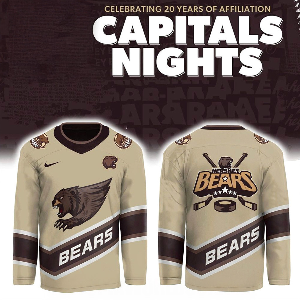 Hershey Bears The Screaming Bear Hockey Jerseys Hershey Bears Merch Gifts For Husband-1