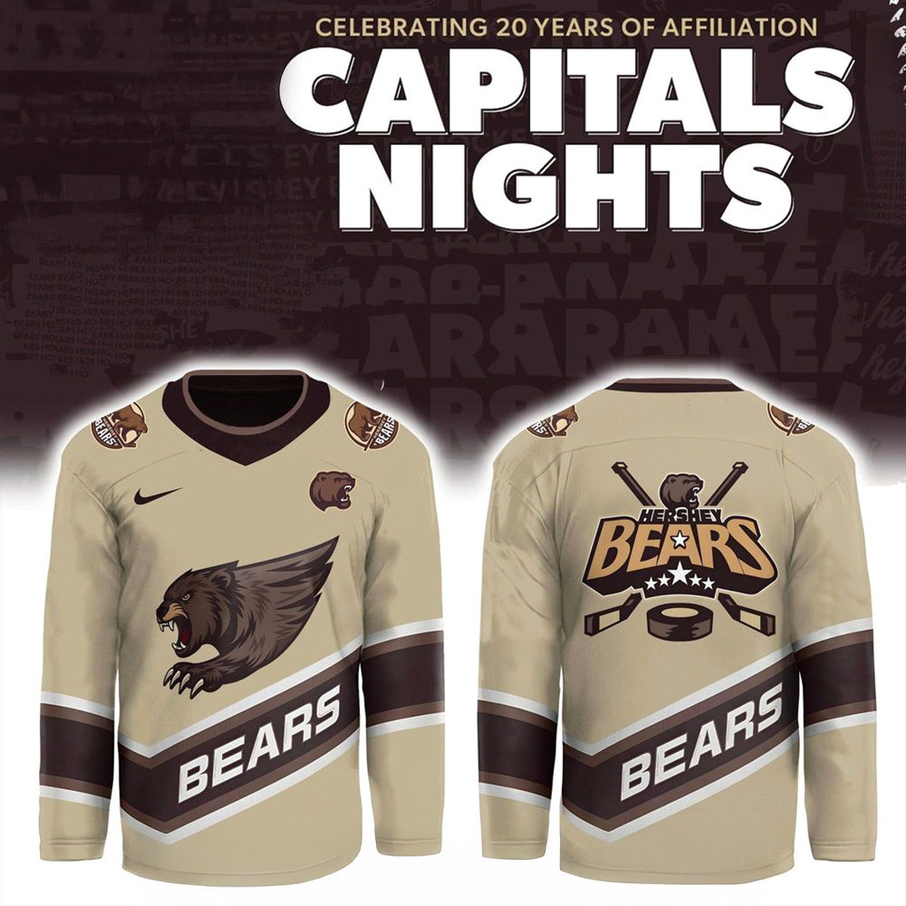 Hershey Bears The Screaming Bear Jersey Hershey Bears Merch Gift For Ice Hockey Fan-1 Hershey Bears The Screaming Bear Jersey Hershey Bears Merch Gift For Ice Hockey Fan-1