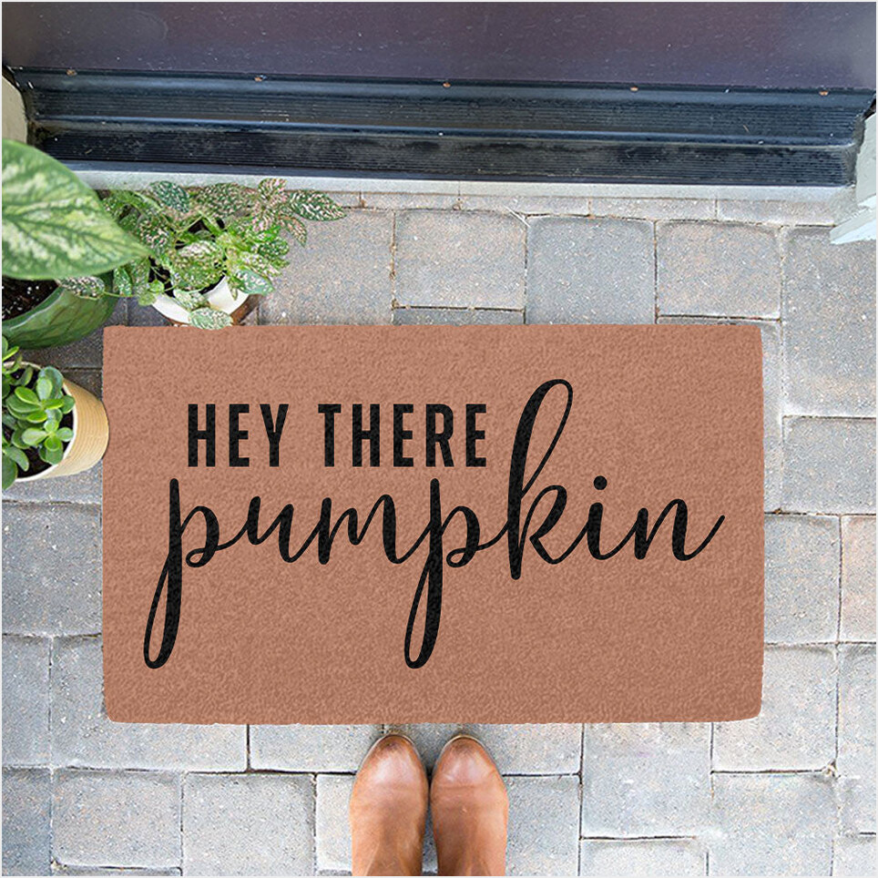 Hey There Pumpkin Doormat Halloween Welcome Mat Halloween Decorations Gifts For Best Friend-1