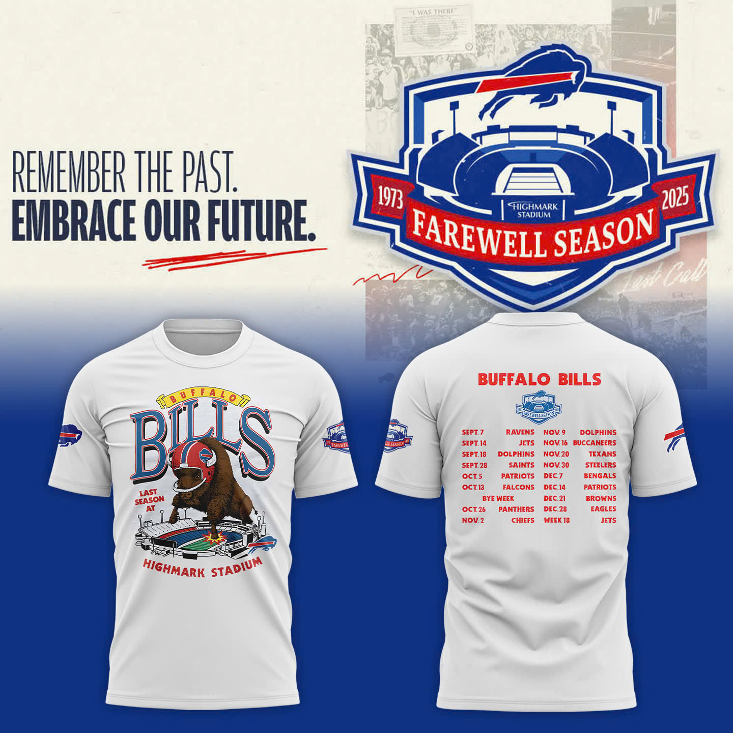 Highmark Stadium Farewell Season Shirt Football Related Gifts-1