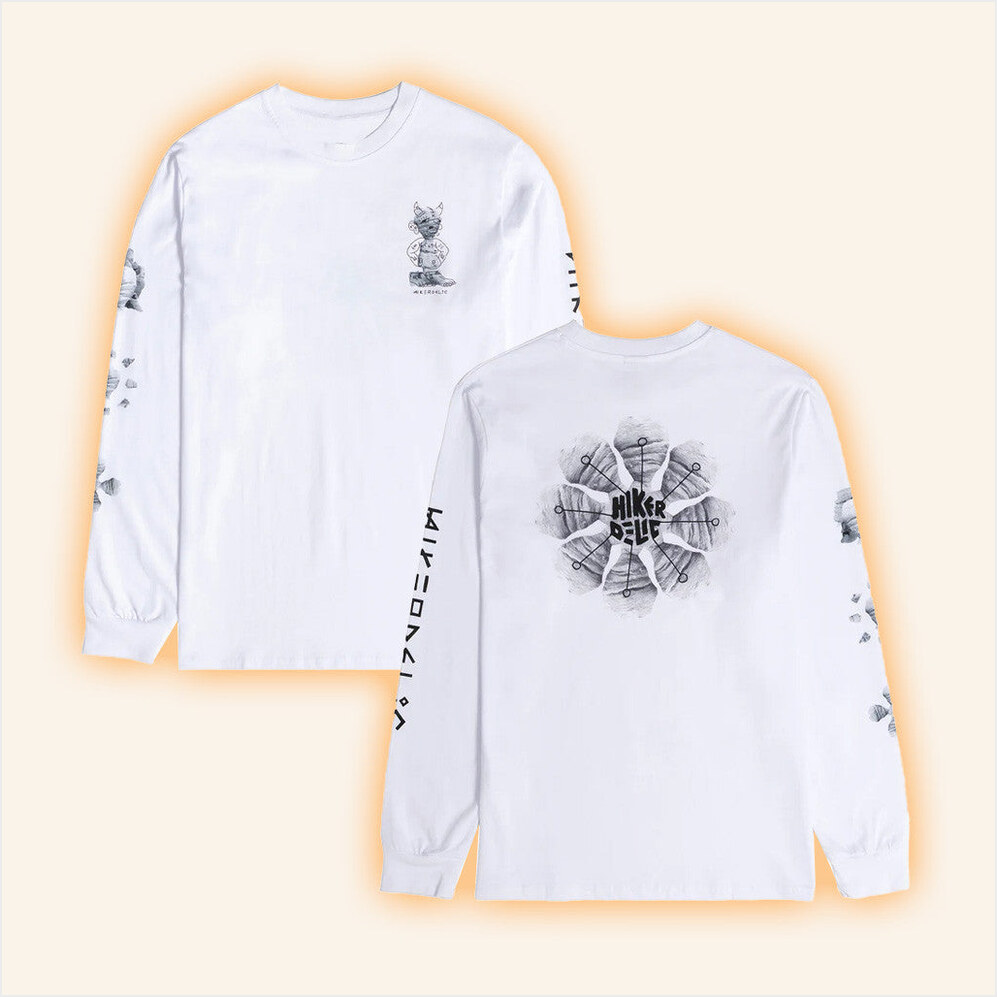 Hikerdelic Merch Hikerdelic Bridestones White Long Sleeve T-Shirt Gifts For Him Gifts For Fans-1