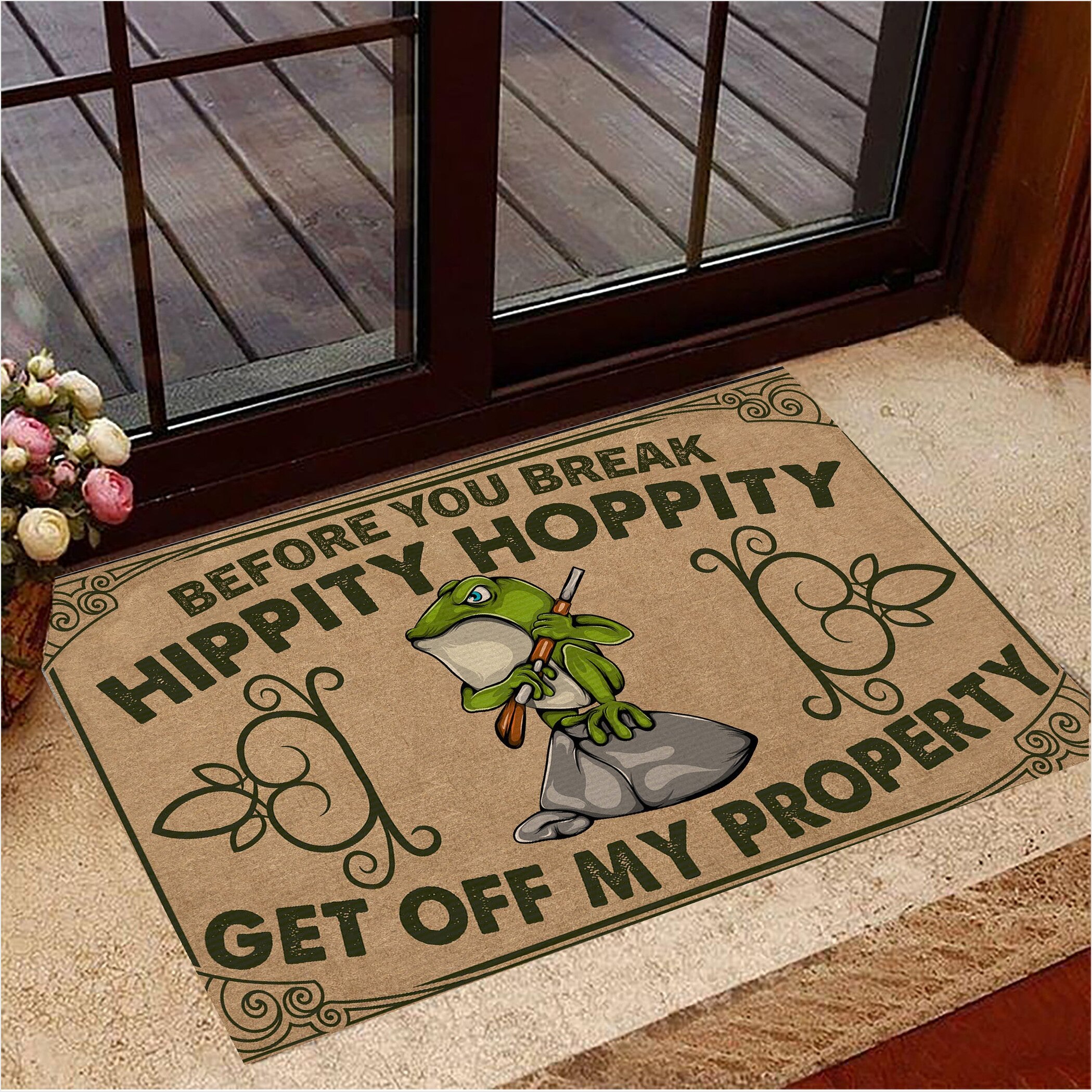 Hippity Hoppity Doormat Before You Break Hippity Hoppity Off My Property Mat Gifts For BFF-1