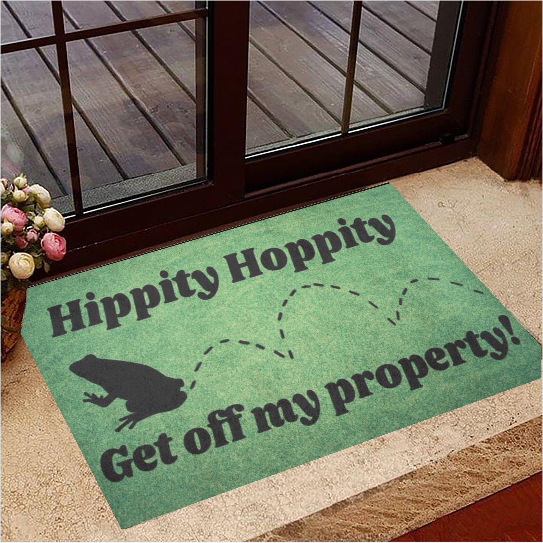 Hippity Hoppity Doormat Funny Frog Meme Hippity Hoppity Get Off My Property Mat Gifts For Fans-1