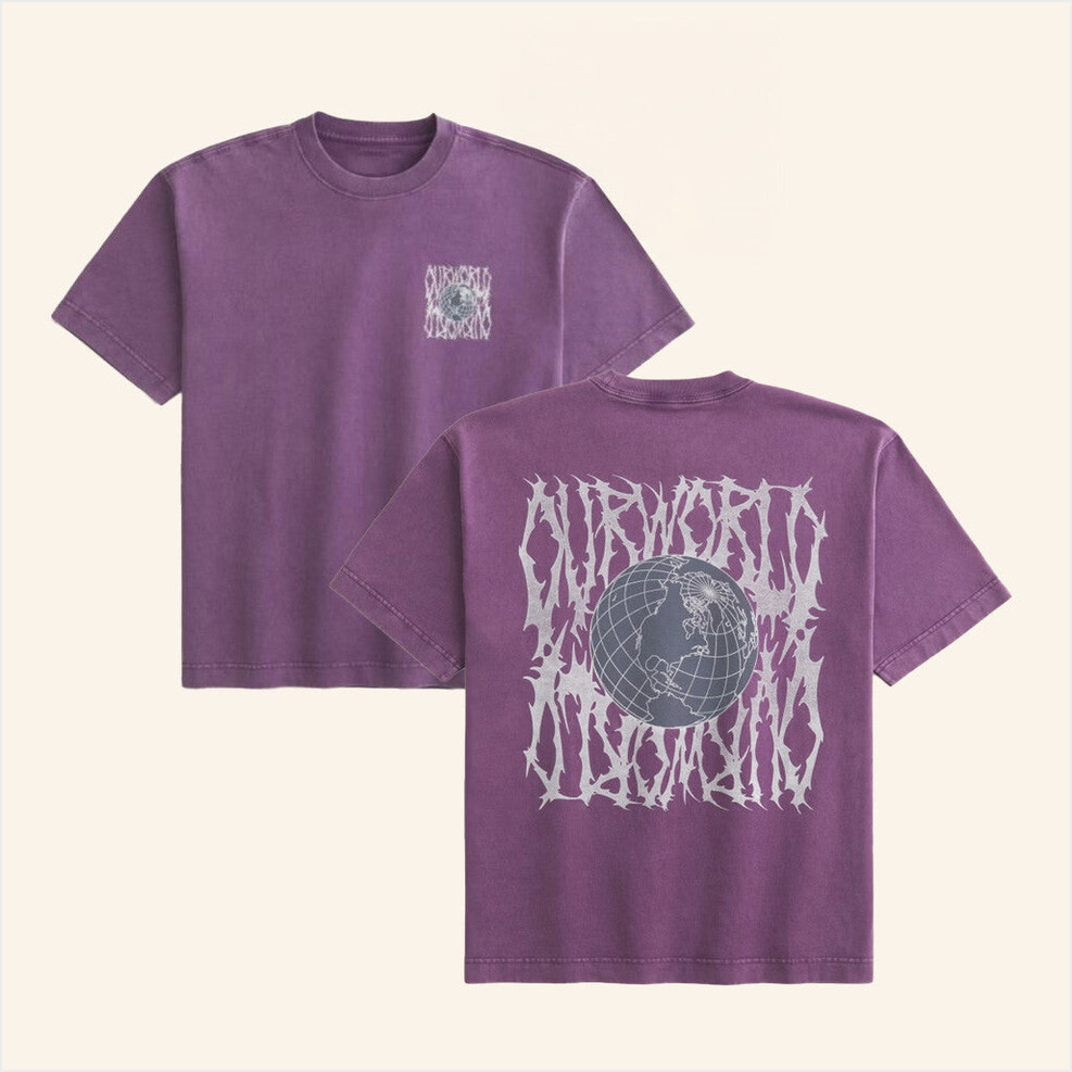 Hollister CO Merch Our World Graphic Wash T-Shirt Gifts For Her Birthday Gifts For Besties-1