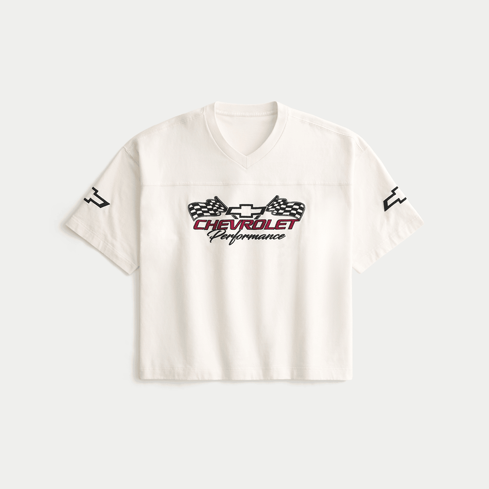 Hollister F1 Merch Chevrolet V-neck T-Shirt Gifts For Girlfriend-1