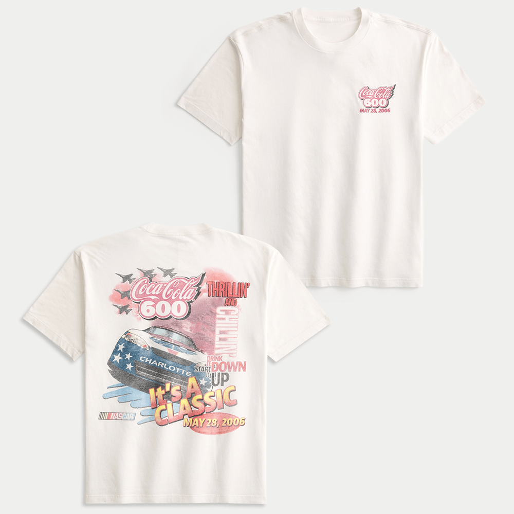 Hollister F1 Merch Coca Cola 600 Graphic T-Shirt Good Gifts For Dads-1