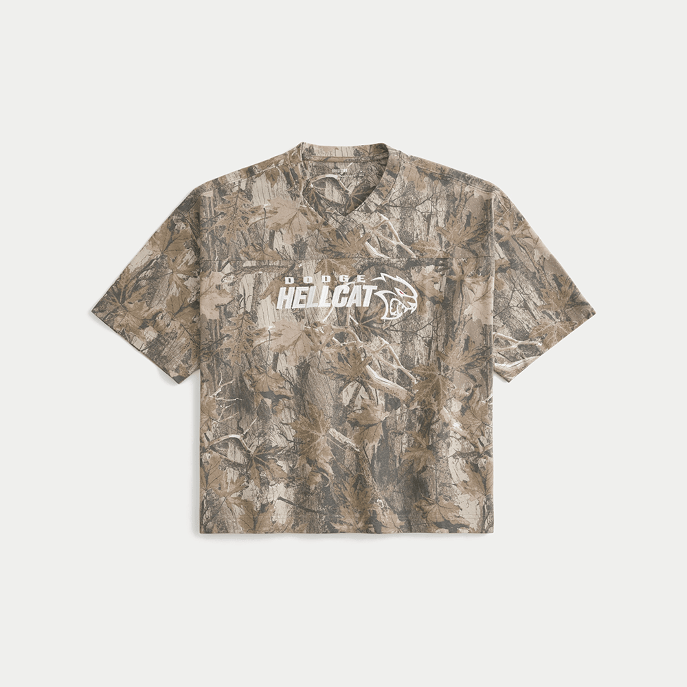 Hollister F1 Merch Dodge Hellcat Camo V-neck T-Shirt Gifts For Wife-1