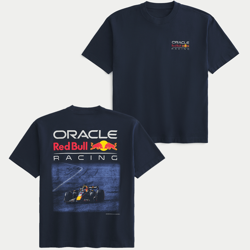 Hollister F1 Merch Oracle Red Bull Racing Graphic T-Shirt Best Father's Day Gifts-1