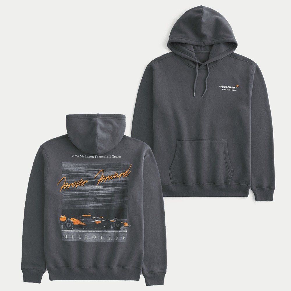 Hollister F1 Merch Relaxed McLaren Forever Forward Graphic Hoodie Great Gifts For Dad-1