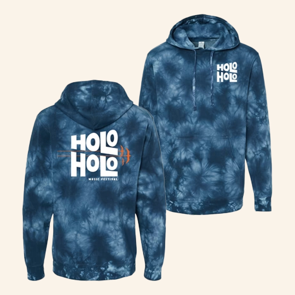 Holo Holo Festival Merch Holo Holo Event Tie Dye Hoodie Blue Gifts For Dudes-1