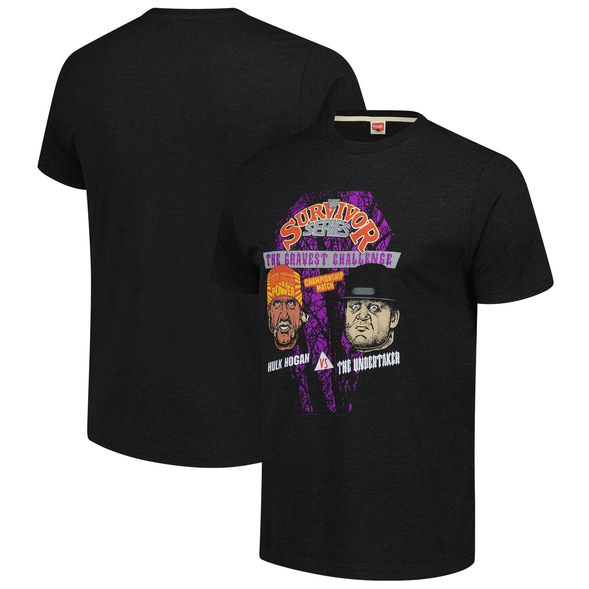 Homage Charcoal Survivor Series 1991 Hulk Hogan Vs The Undertaker Triblend Tshirt Hulk Hogan Merch-1 Homage Charcoal Survivor Series 1991 Hulk Hogan Vs The Undertaker Triblend Tshirt Hulk Hogan Merch-1
