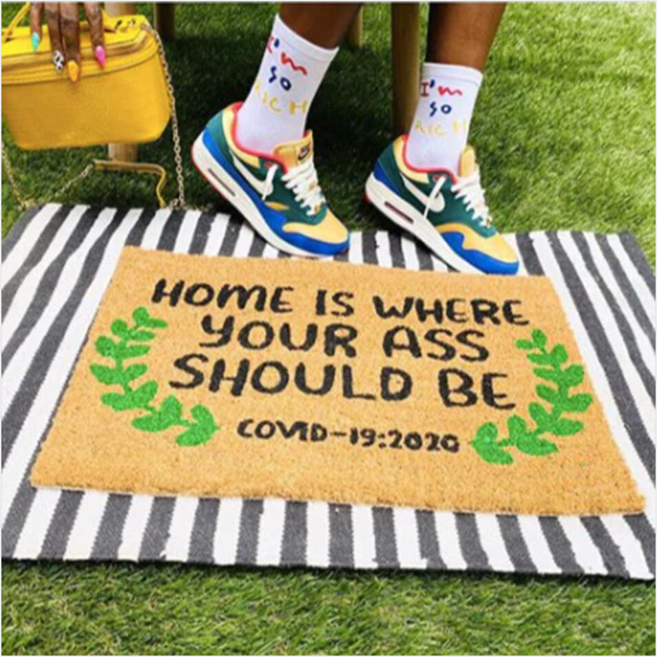 Home Is Where Your Ass Should Be Doormat Entry Door Mat Funny Merch Gifts For Best Friend-1