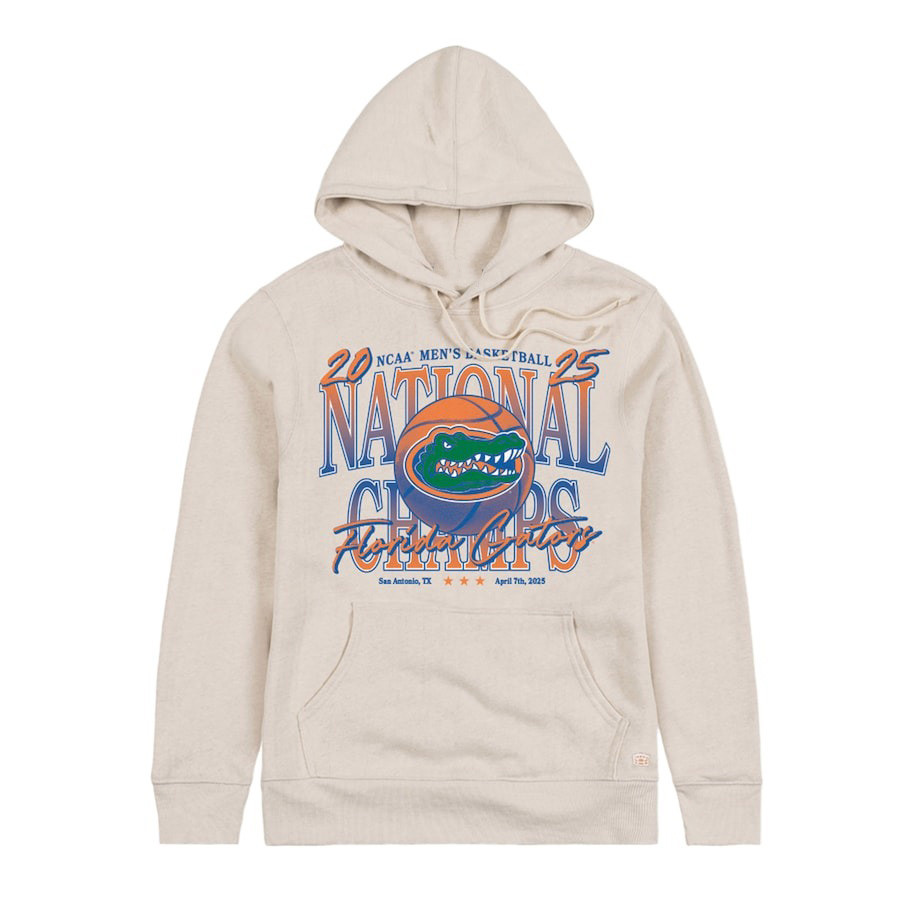 Homefield Cream Florida Gators 2025 NCAA Men's Basketball National Champions Hoodie Him Gifts-1
