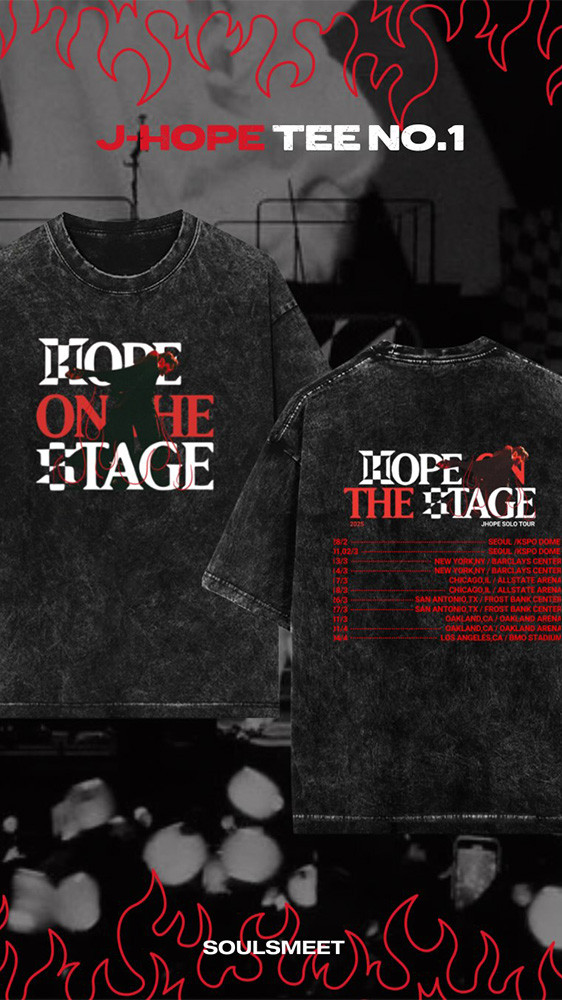 Hope On The Stage Merch Hope On The Stage Wash Shirt Jhope Merch Tour Music Lover Gift For Fan-1