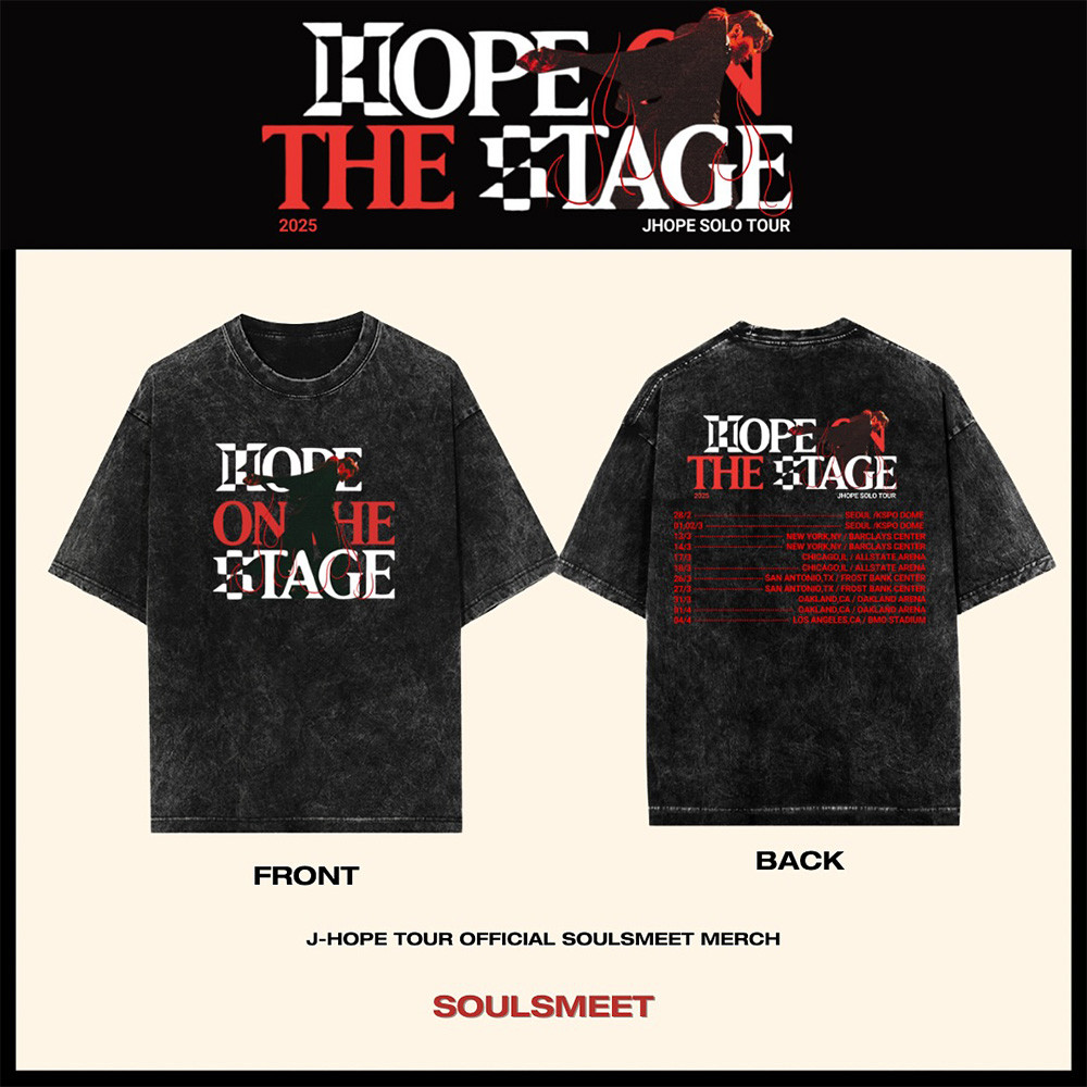 Hope On The Stage Merch Wash T-Shirt Jhope Merch Tour Gifts For Music Fan-1