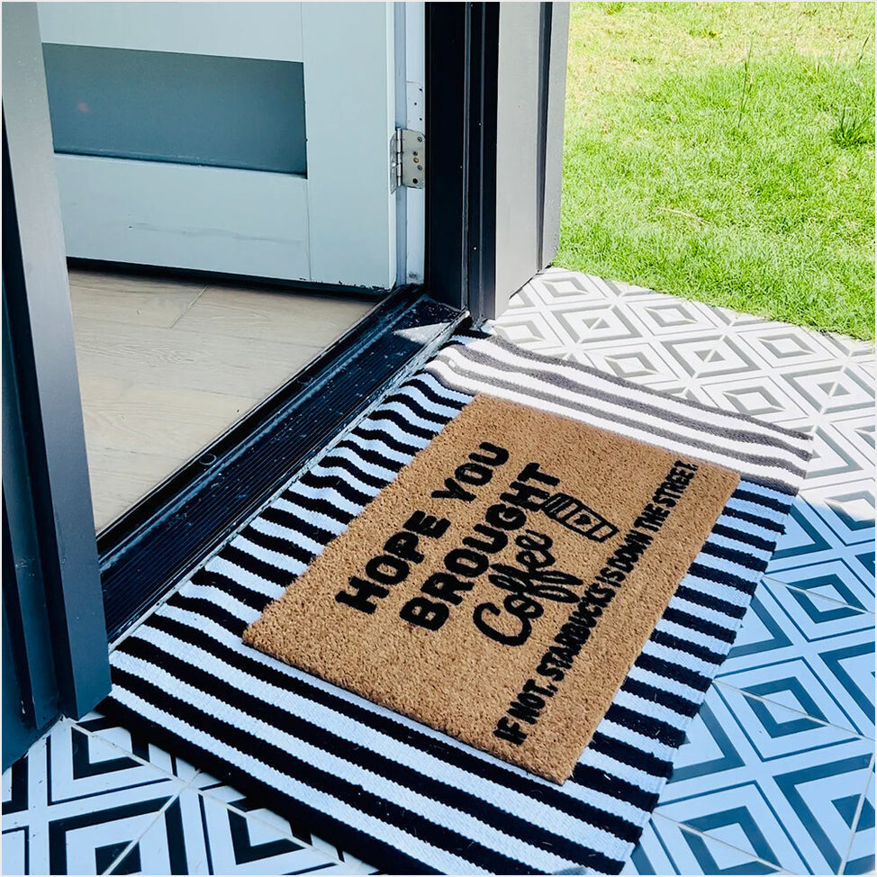 Hope You Brought Coffee Doormat Hilarious Funny Sayings Welcome Mat For Front Door-1