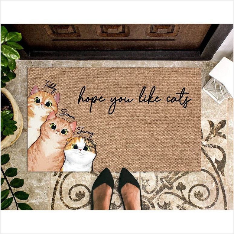 Hope You Like Cat Dormat Cute Welcome Mats Birthday Gifts For Best Friend Christmas Presents-1