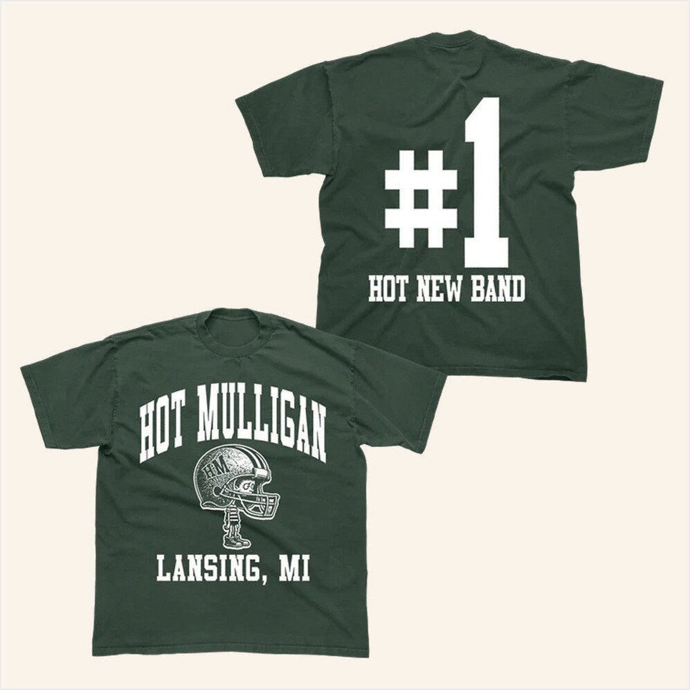 Hot Mulligan Merch Michigan Green T-Shirt Gifts For Girlfriend Birthday Gifts For Besties-1