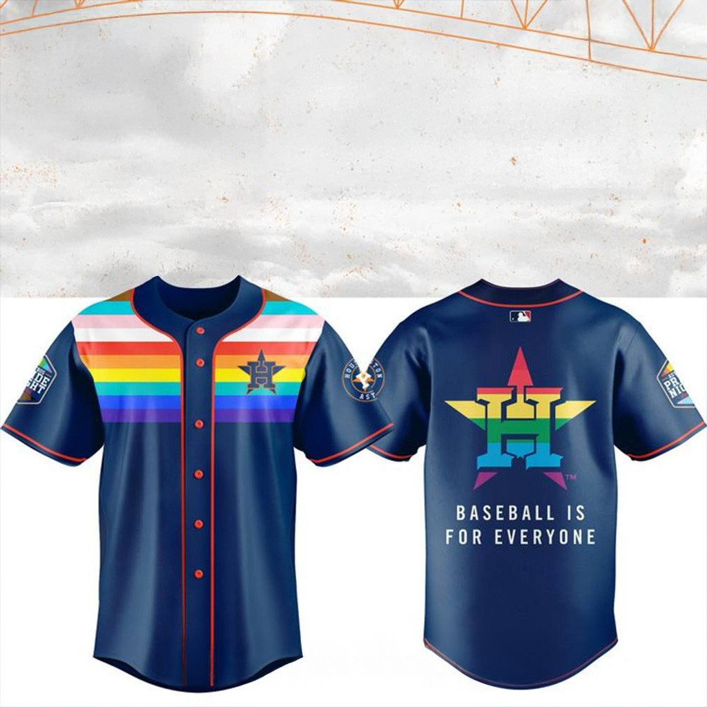 Houston Astros 2025 Pride Night Special Baseball Jersey Houston Astros Merch Fans Gifts-1