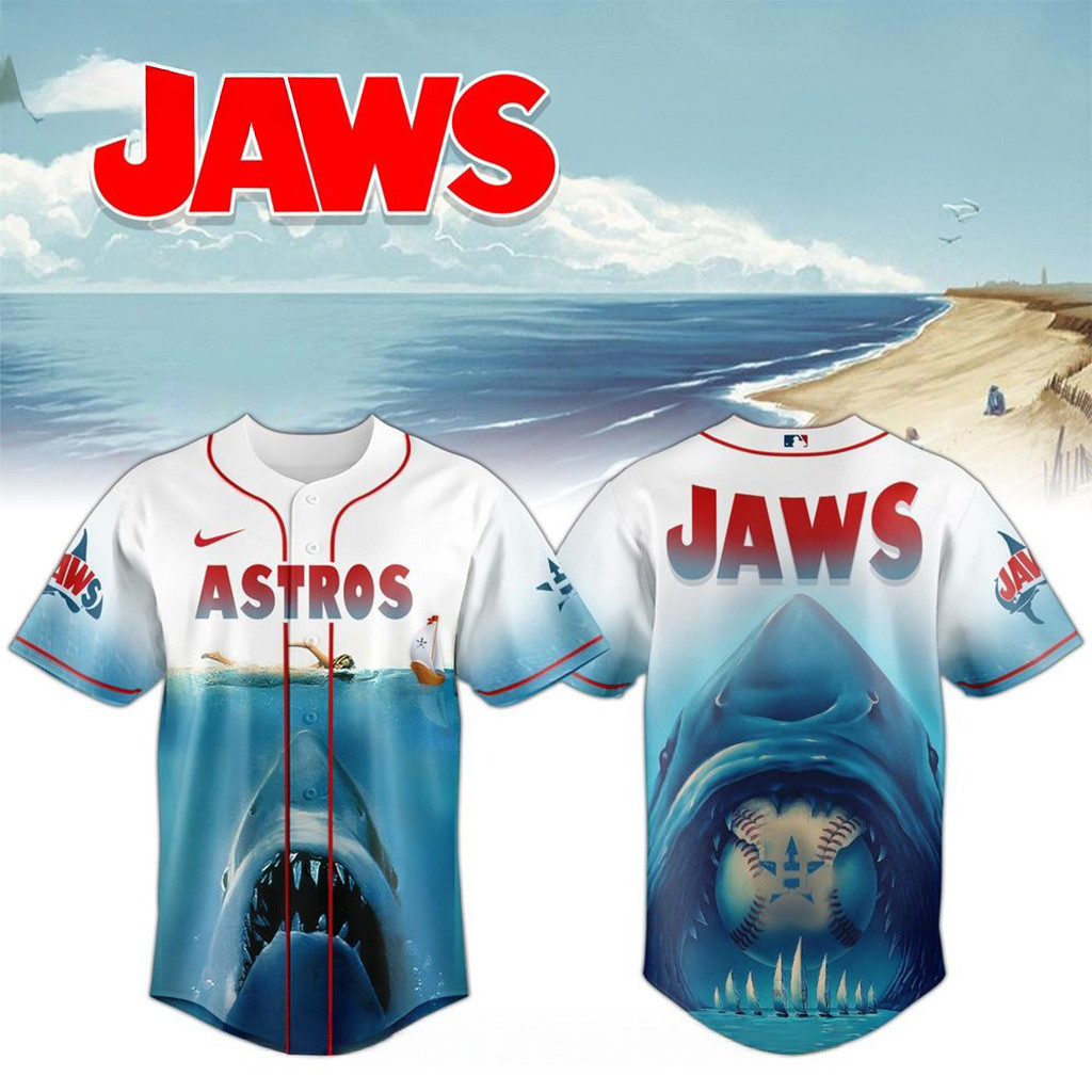 Houston Astros MLB x JAWS 50th Anniversary Jersey 2025 Houston Astros Merch Fans Gifts-1