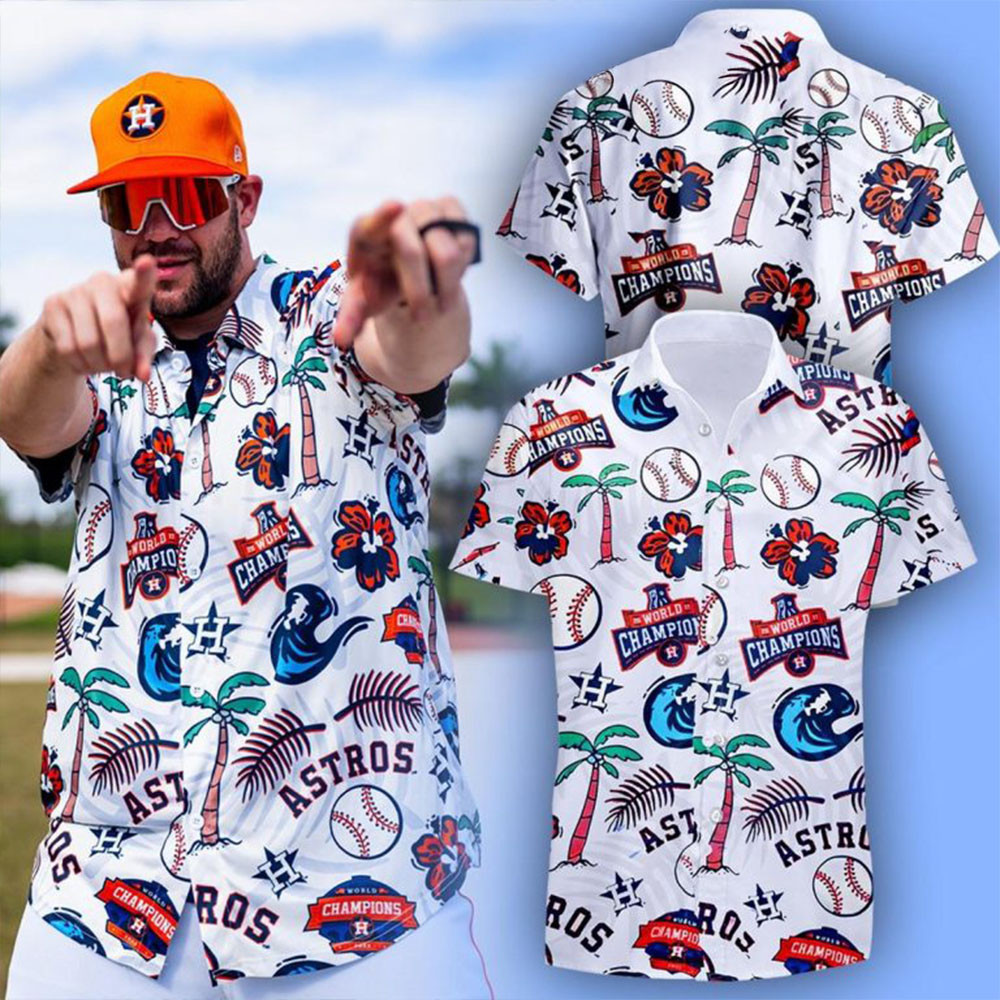 Houston Astros Style World Series Champions 2024 Celebrating Hawaiian Shirt Gifts For New Dads-1