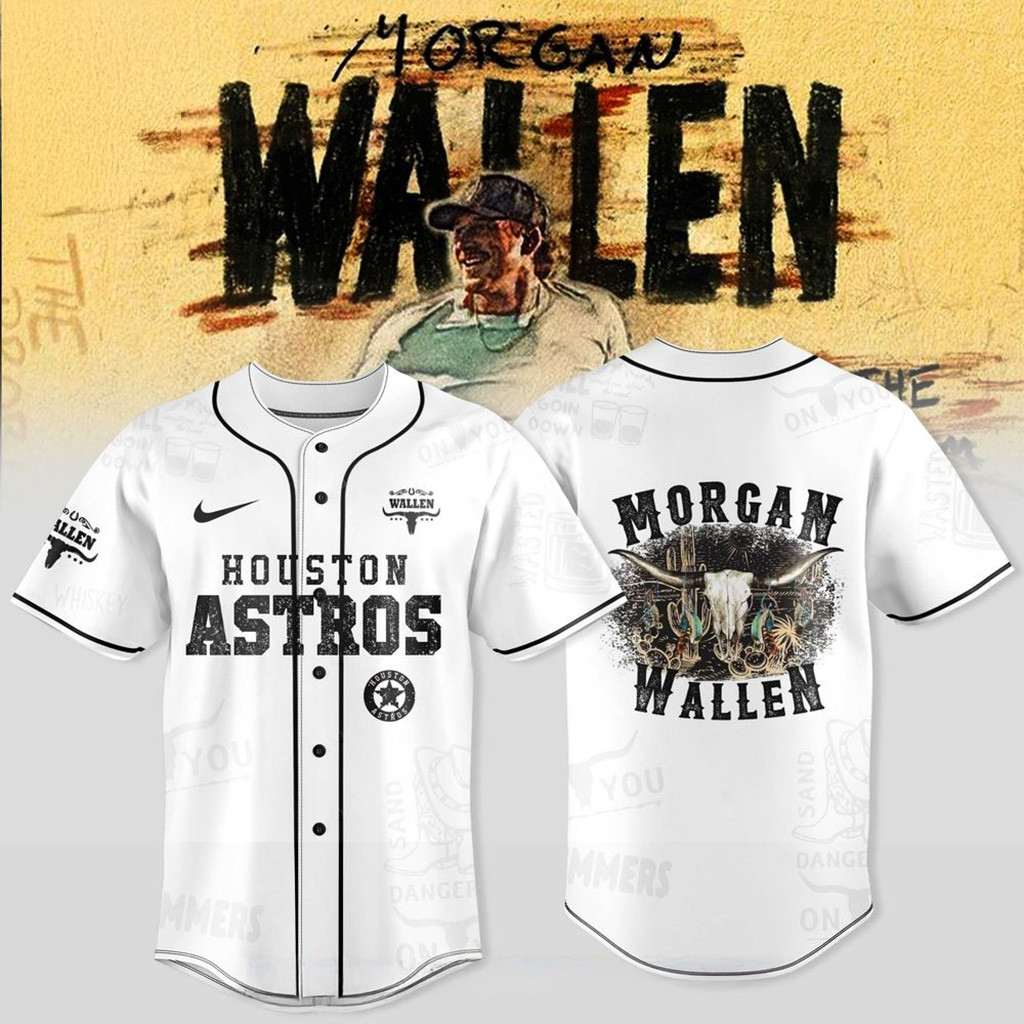 Houston Astros X Wallen Morgan Tour Merch 2025 Jersey Houston Astros Merch Gift For Dad-1