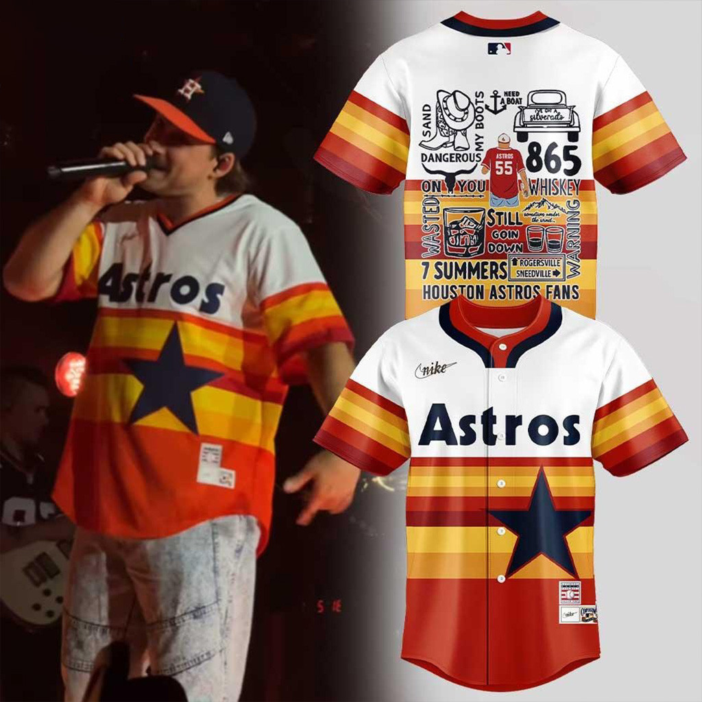 Houston Astros x Morgan I'm The Problem Tour Special Baseball Jersey Houston Astros Merch-1