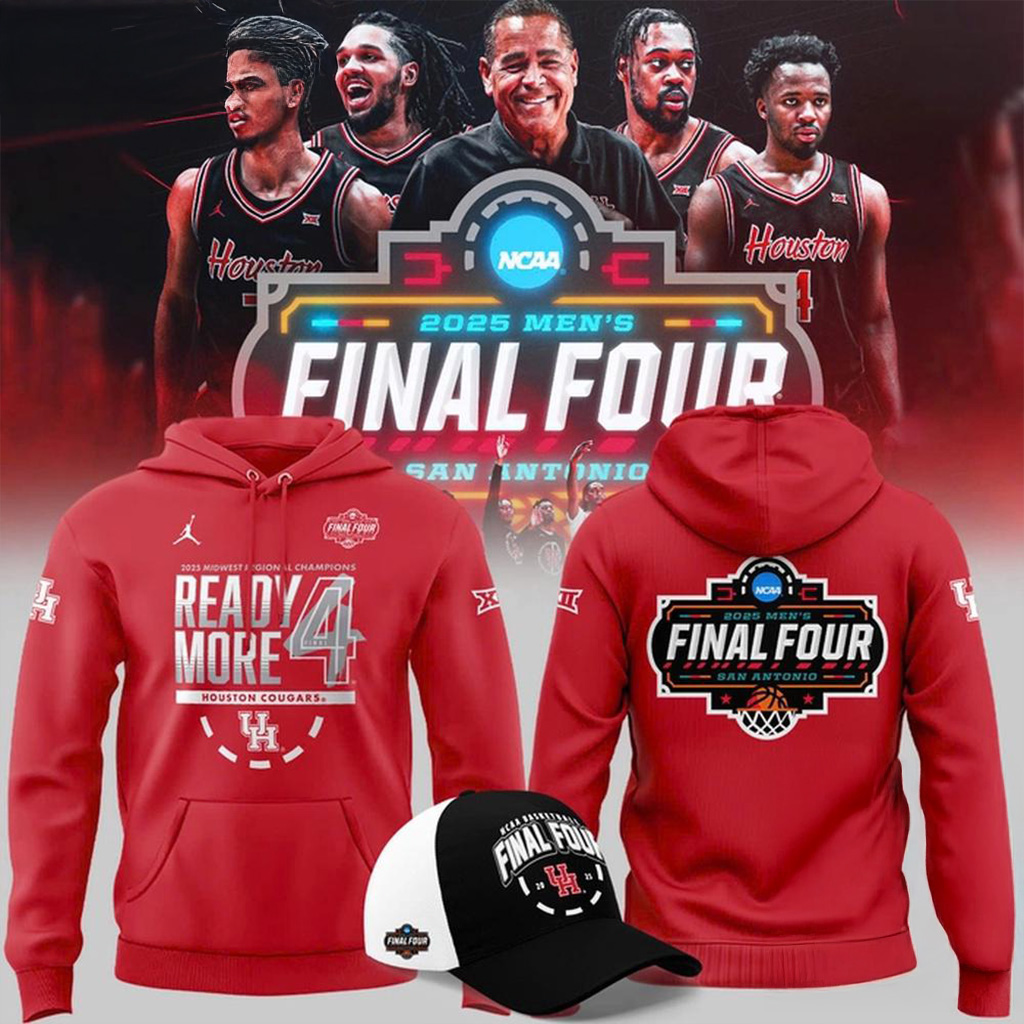 Houston Cougars 2025 Final Four Regional Champions Locker Room Hoodie Houston Cougars Merch-1
