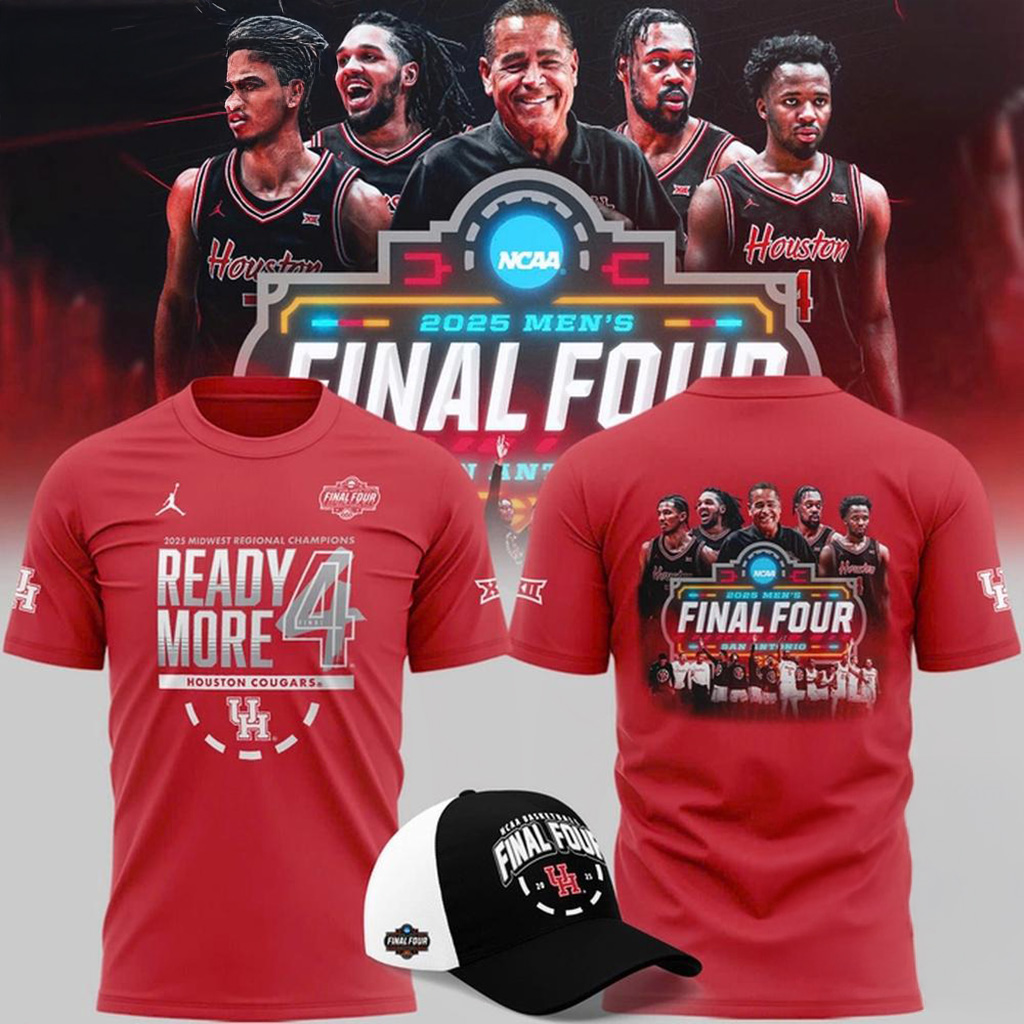 Houston Cougars 2025 Final Four Regional Champions Locker Room Shirt Houston Cougars Merch-1