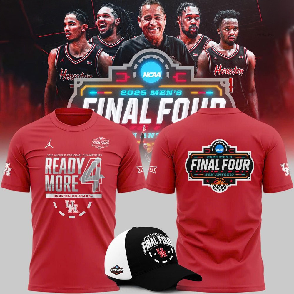 Houston Cougars 2025 NCAA Final Four Regional Champions T-Shirt Houston Cougars Merch For Fans-1