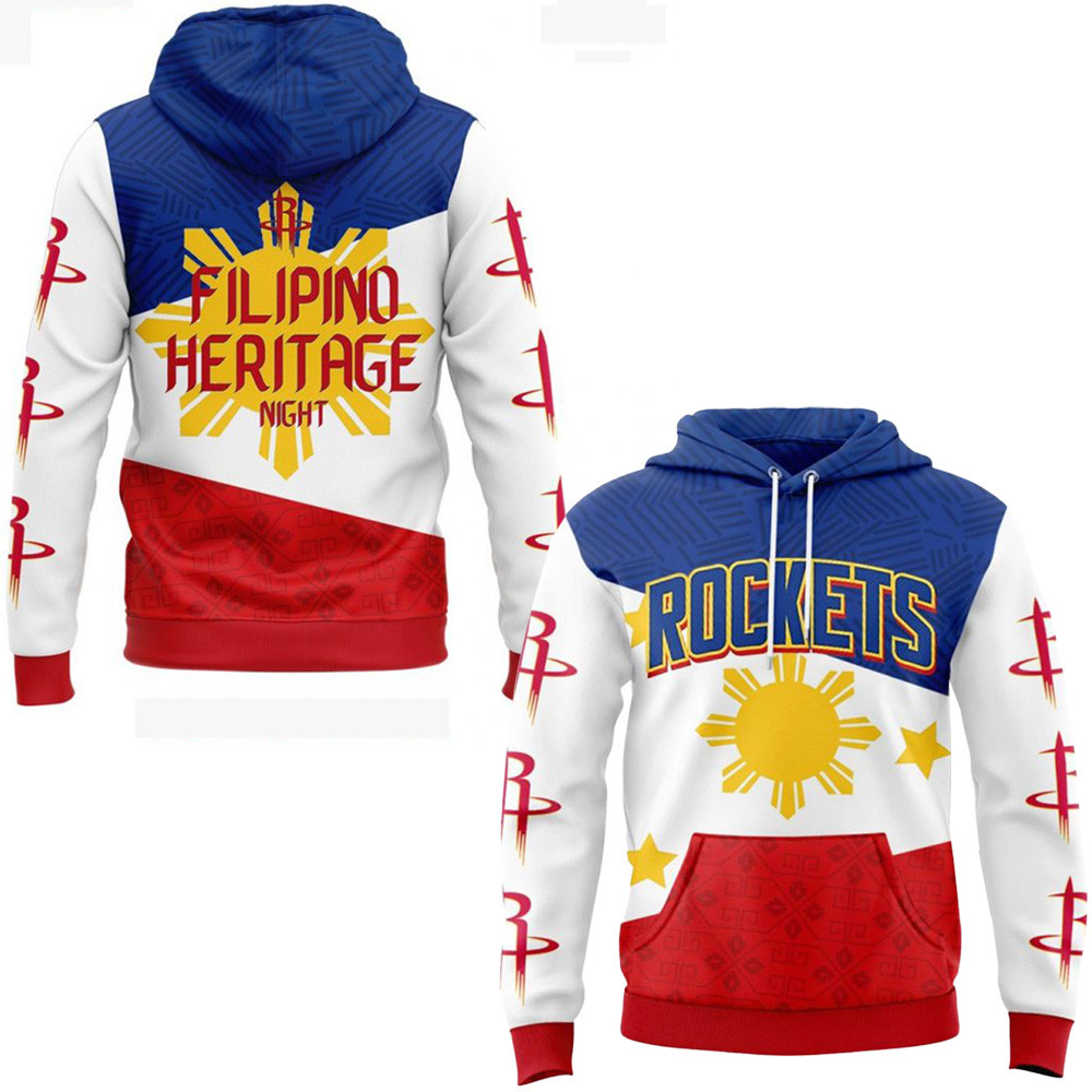 Houston Rockets Filipino Heritage Night 2025 Hoodie Houston Rockets Merch Top Father's Day Gifts-1