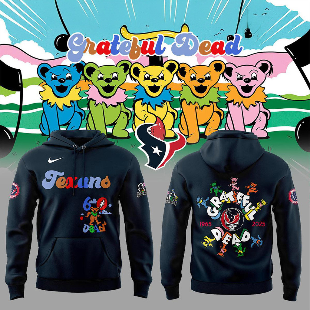 Houston Texans 60Th Anniversary Birthday Grateful Dead Hoodie Houston Texans Merch-1