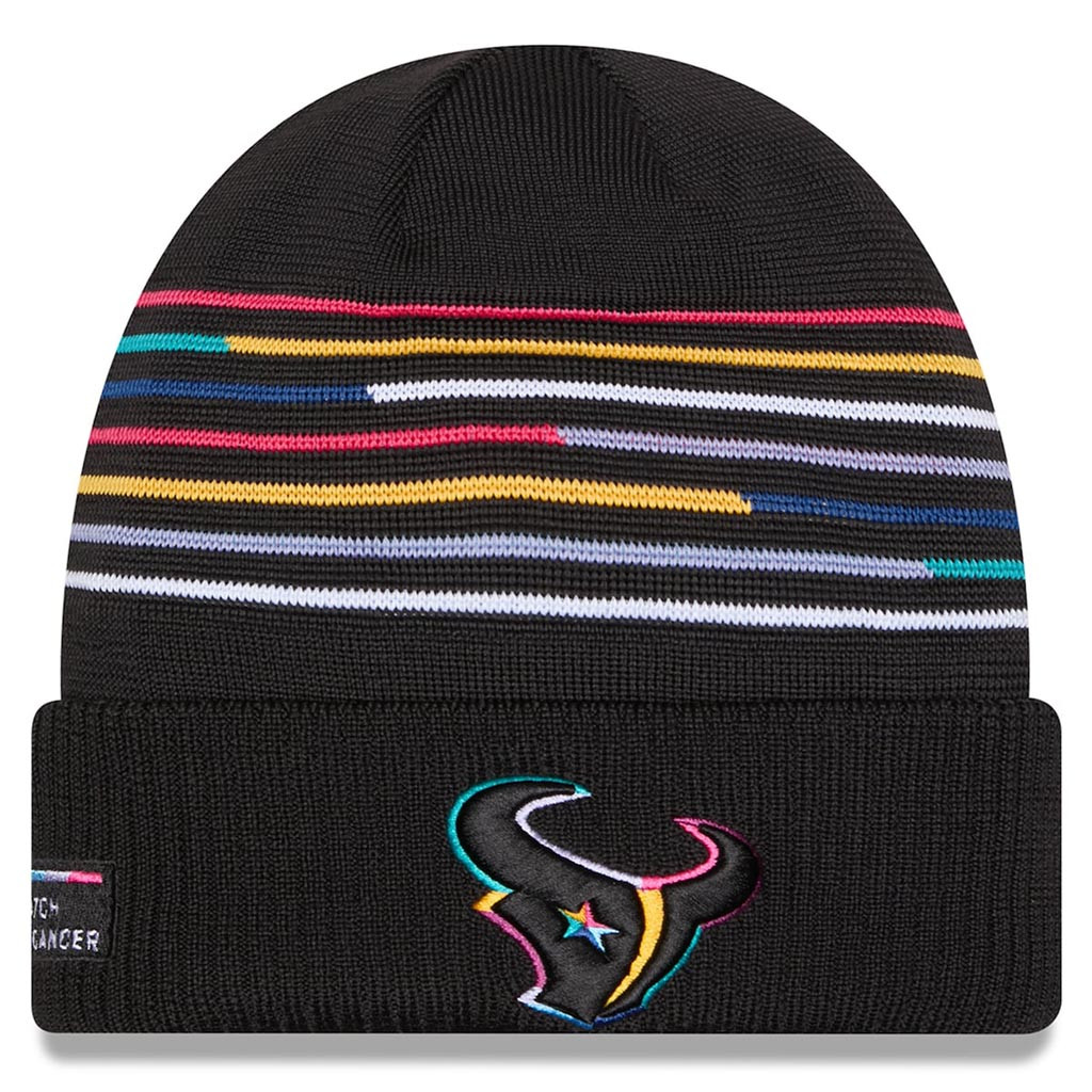 Houston Texans Crucial Catch NFL Beanie 2025 Rainbow Texans Merch Football Gifts For Men-1