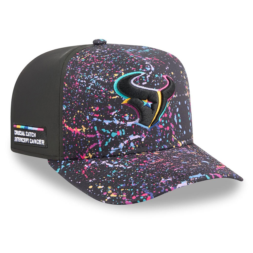 Houston Texans Crucial Catch NFL Embroidered Hat 2025 Rainbow Texans Merch-1