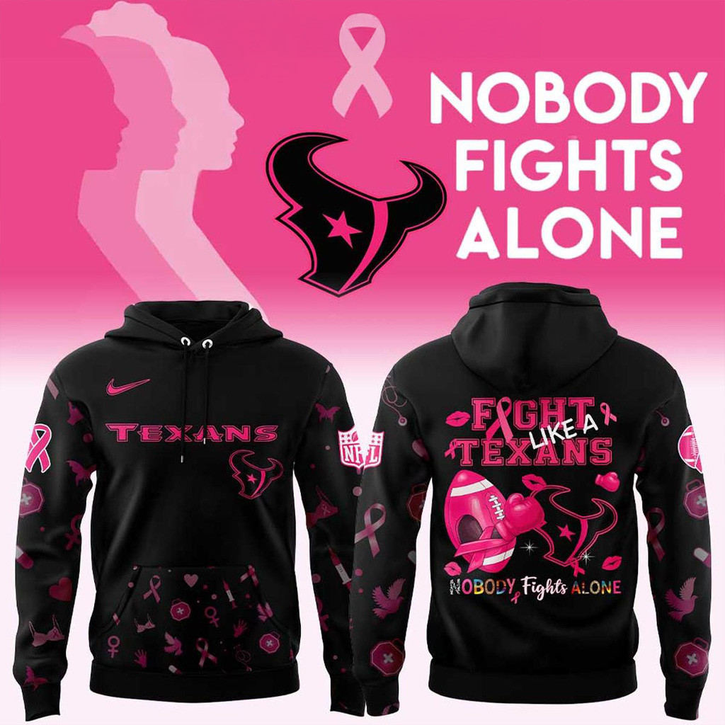 Houston Texans Nobody Fights Alone Breast Cancer Hoodie Houston Texans Merch Fans Gifts-1 Houston Texans Nobody Fights Alone Breast Cancer Hoodie Houston Texans Merch Fans Gifts-1