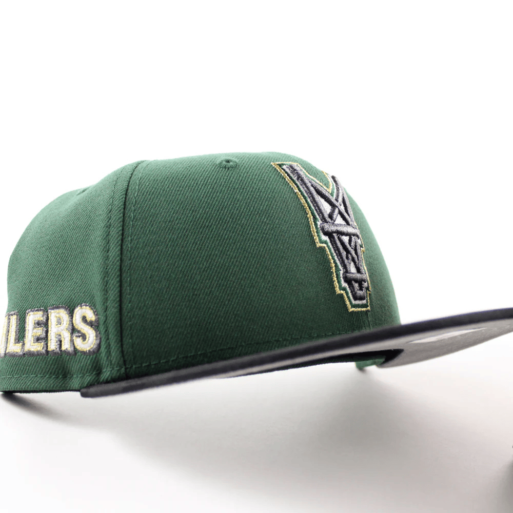 Houston Texans Upside Down Hat Houston Oilers Upside Down Oilers Patch New Era 59Fifty Snapback-1