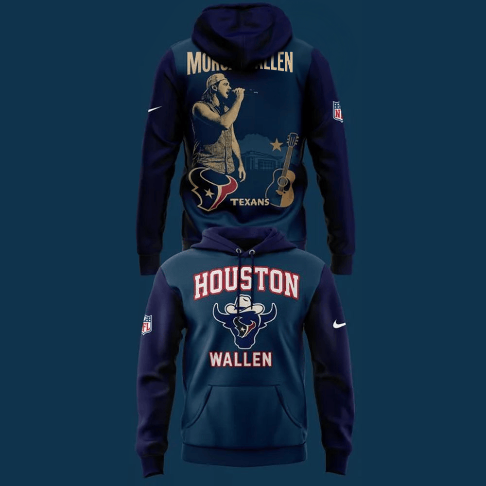 Houston Texans x Morgan Wallen Live In Houston 2025 Hoodie Houston Texans Merch Gifts For Father-1