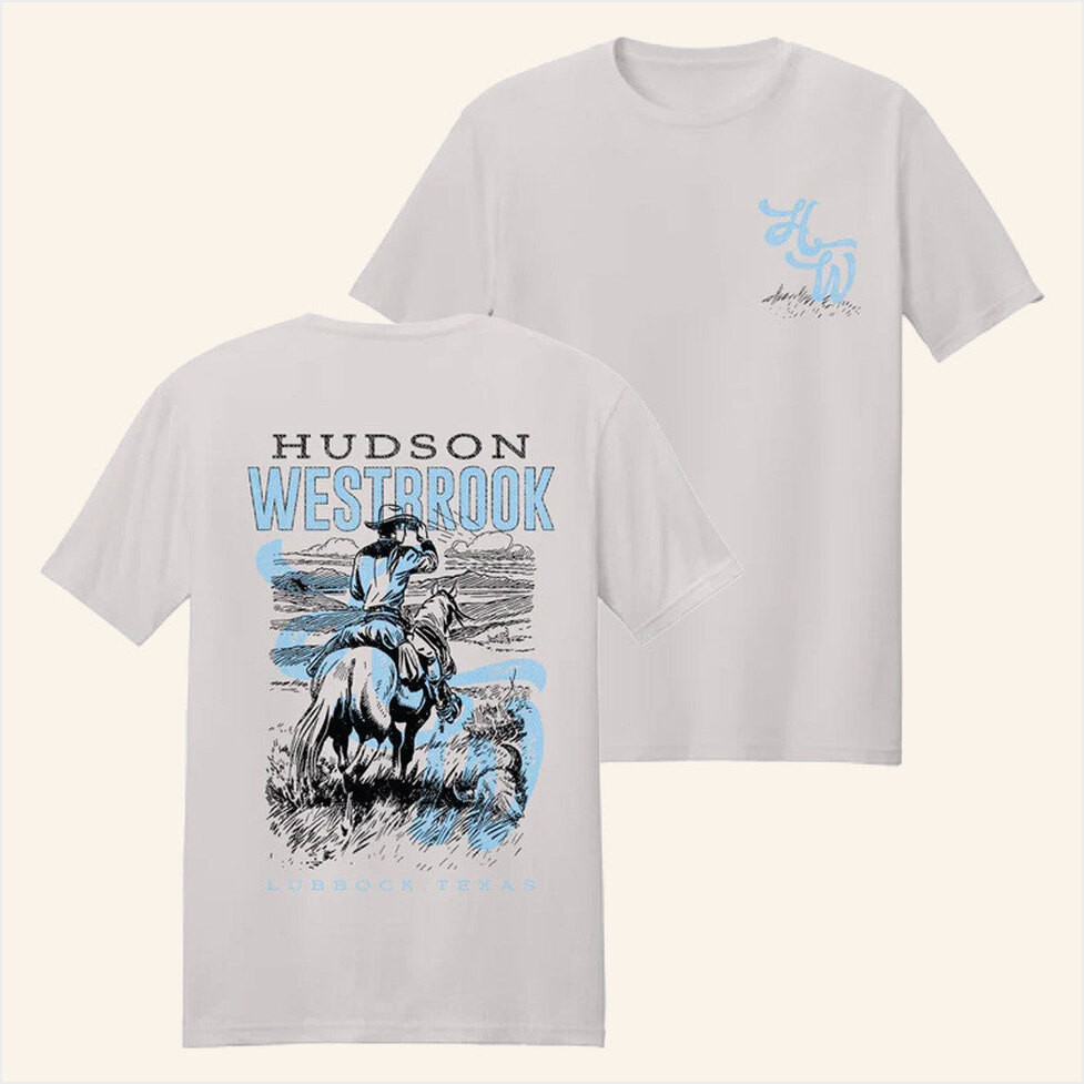 Hudson Westbrook Merch Cowboy Design T-Shirt Gifts For Music Lovers Birthday Gifts For Besties-1