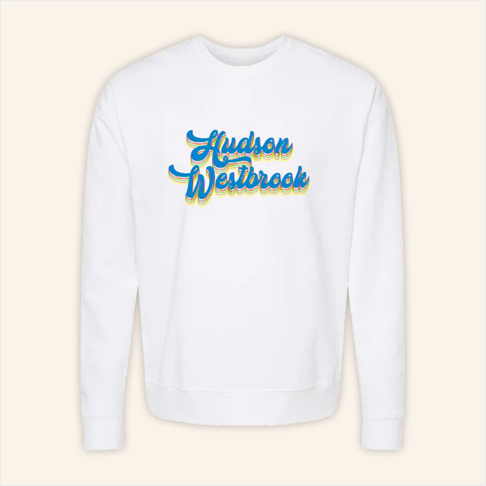 Hudson Westbrook Merch White Sweatshirt Presents For Music Lovers Gifts For Best Friend-1