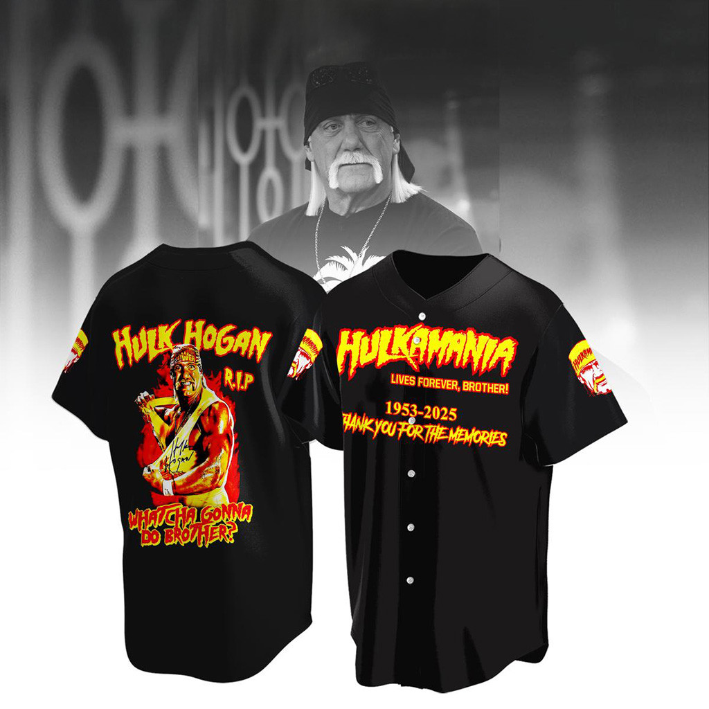 Hulk Hogan 1953 2025 Thanks For Memories Baseball Jersey Fan Merch Dad Gifts-1