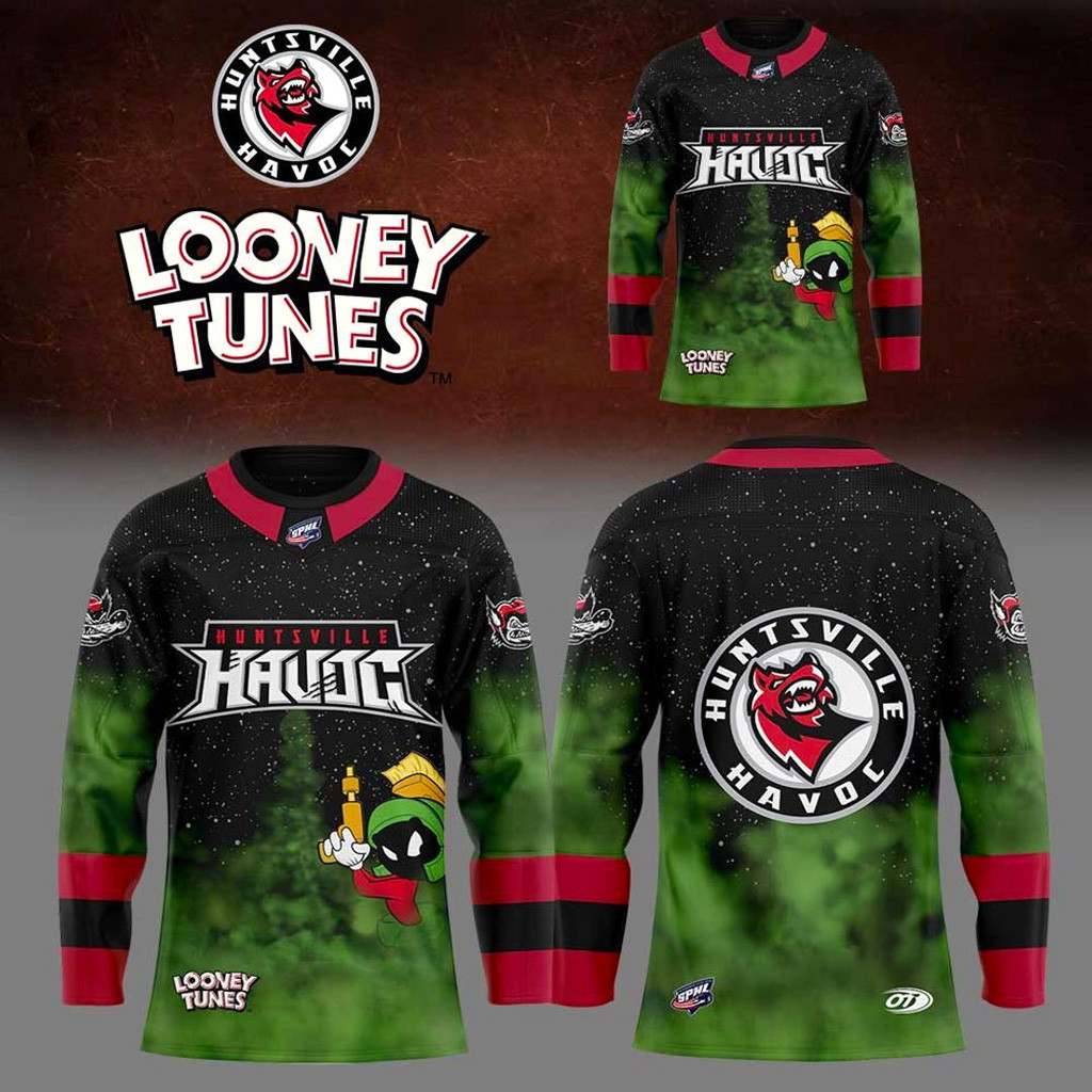 Huntsville Havoc X Looney Tunes Night Jersey Huntsville Havoc Merch Best Gift For Fan-1