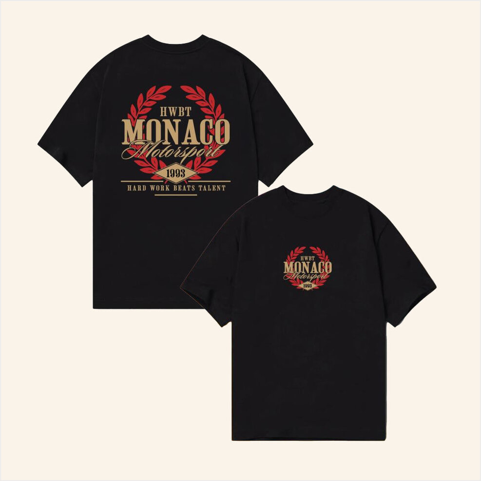 Hwbt Merch Monaco Black T-Shirt Unique Birthday Gifts For Dad Gifts For Best Friend Christmas Presents-1