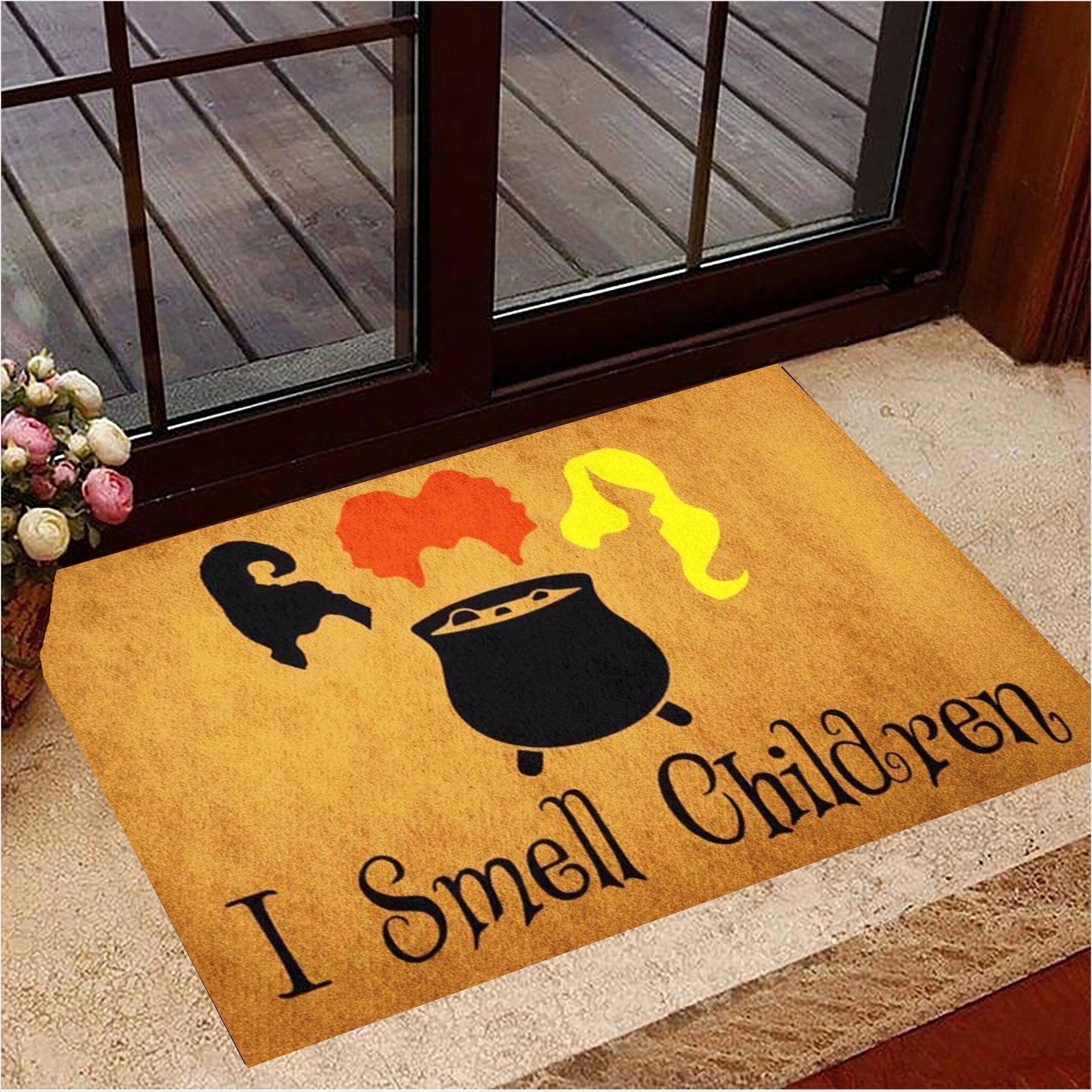I Smell Children Hocus Pocus Doormat Funny Halloween Mat Indoor House Decor Gifts For BFF-1
