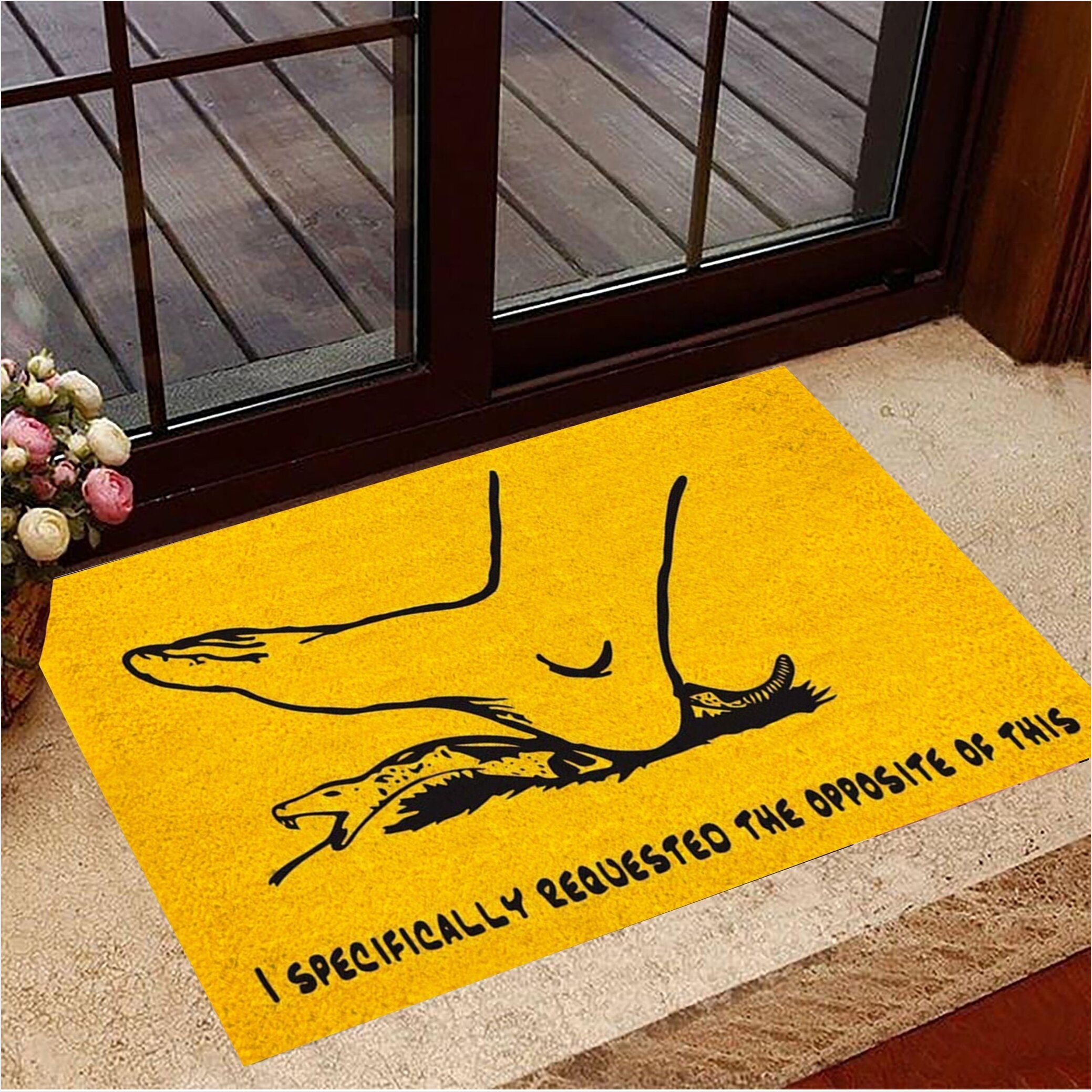I Specifically Requested The Opposite Of This Doormat Foot Stepped On Snake Door Mat Home Decor-1