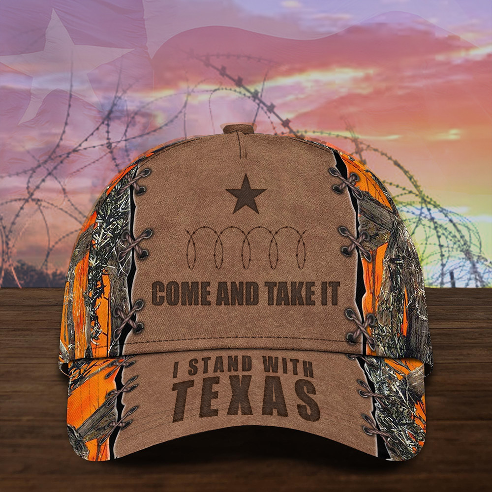 I Stand With Texas Hat Come And Take It Camo Hat Texas Strong Cap Merch-1