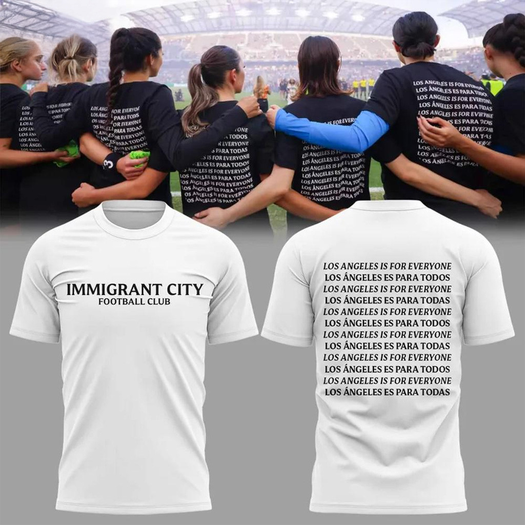 IMMIGRANT CITY Football Club LA Angel T-Shirt Gift Ideas For Football Lovers-1