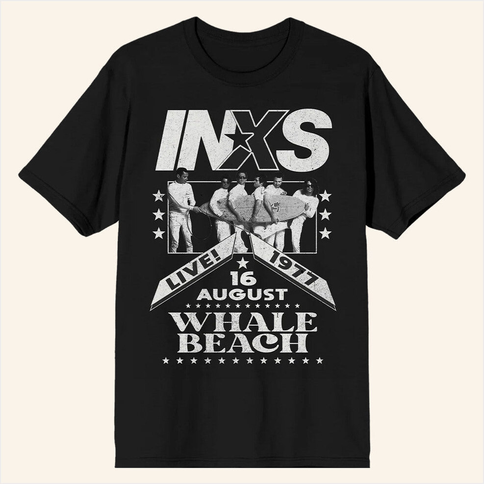 INXS Merch Whale Beach 77 T-Shirt Best Gifts For Boyfriend Birthday Gifts For Besties-1