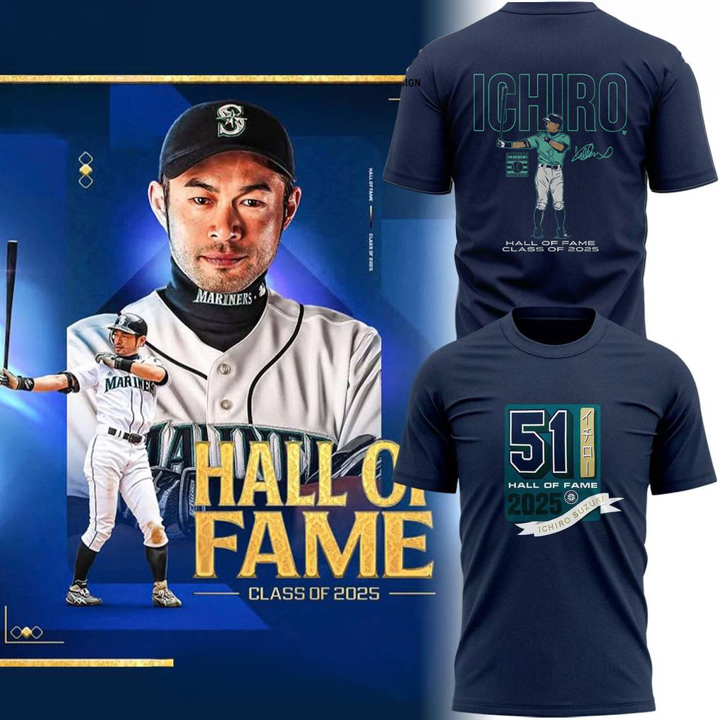 Ichiro Suzuki 2025 Hof T-Shirt Fan Merch Best Gifts For Baseball Lovers-1