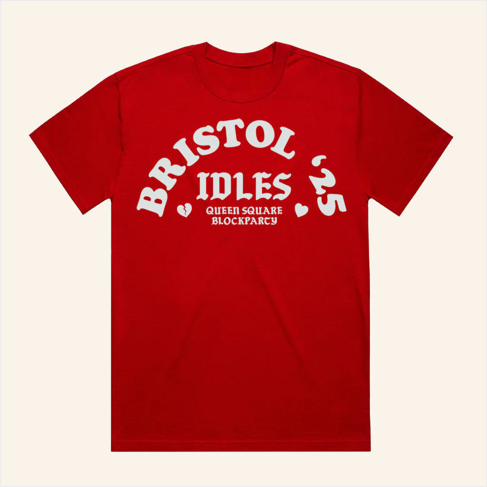 Idles Band Merch Queen Square Block Party Flocked T-Shirt Gifts For Music Fans Gifts For BFF-1