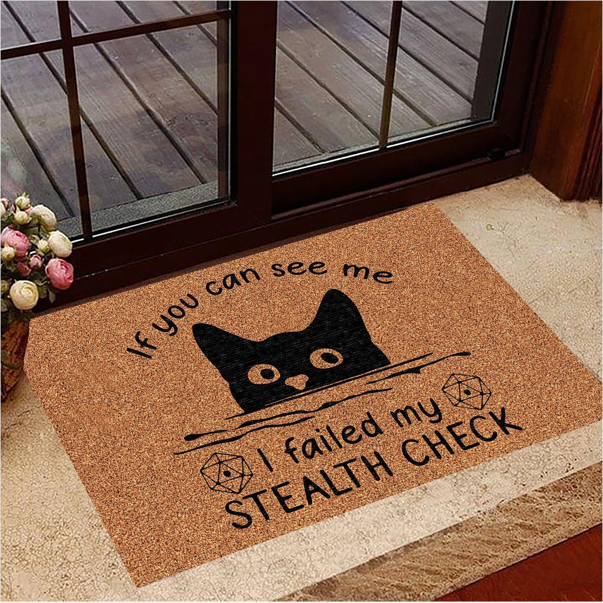 If You Can See Me I Failed My Stealth Check Doormat Cat Welcome Mat Gifts For Cat Owners-1